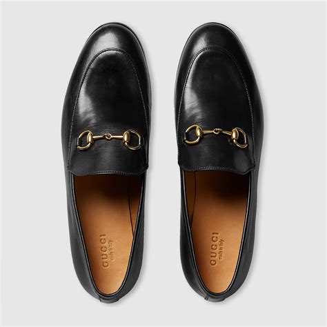 black loafer gucci|gucci jordaan leather loafer women's.